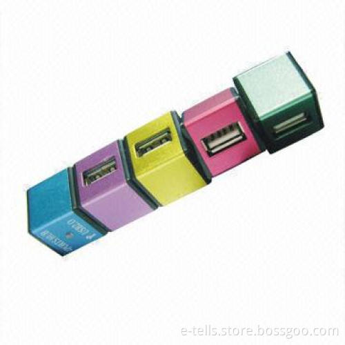 4 Ports USB Hub, Sized 105 x 25 x 25mm